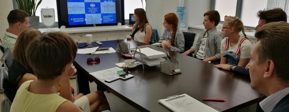 Sawatzky организовала стажировку для учеников международной гимназии в новых вешках на объекте БЦ «Большевик»